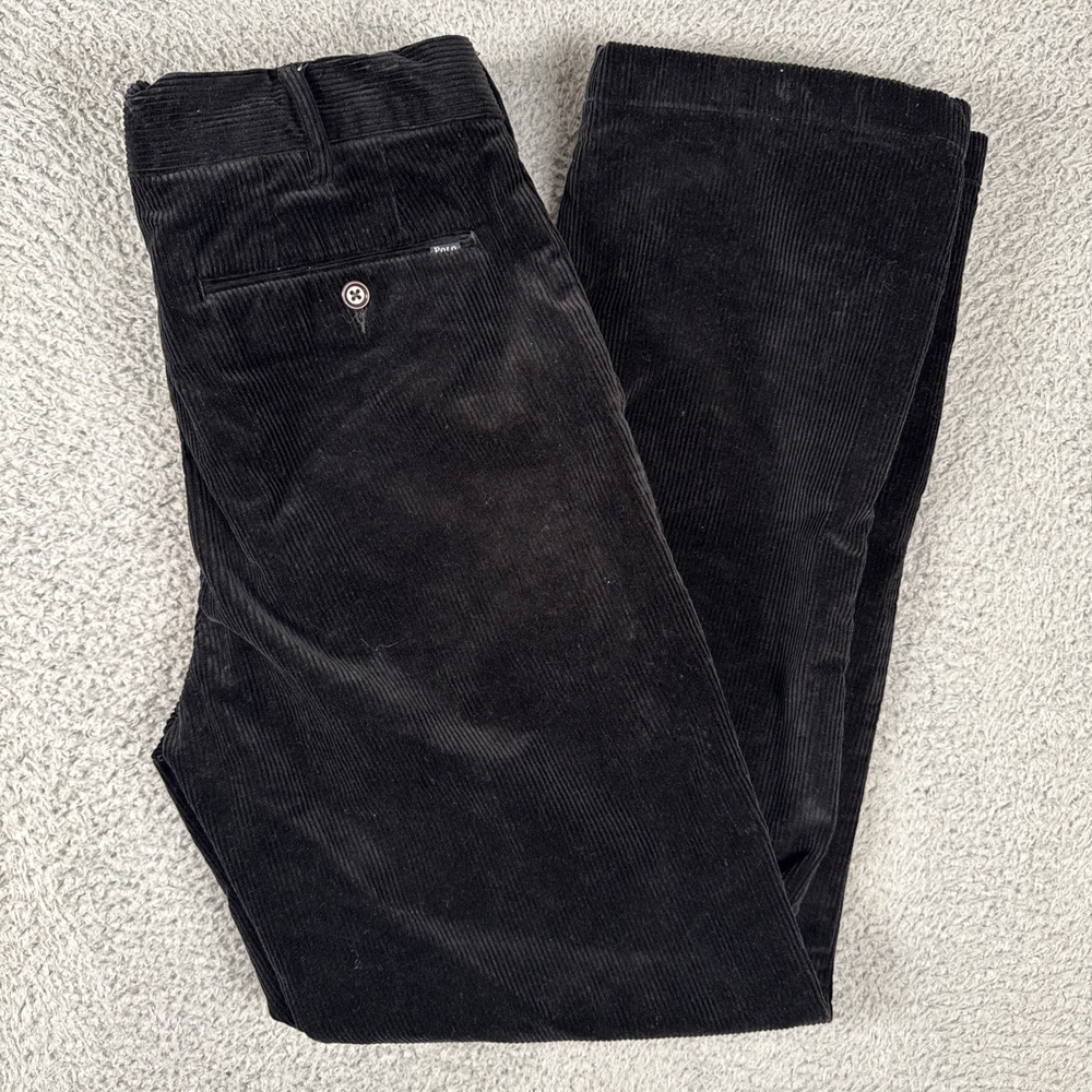 Polo Ralph Lauren Corduroy Pants Mens 32x32 (30x30) Black Pinwale Classic Fit
